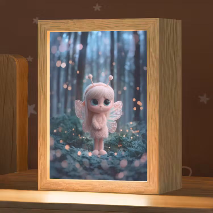 Elfje - Cartoon - Bos - Lichtjes Light Box met kabel klein -zzz_3d_website