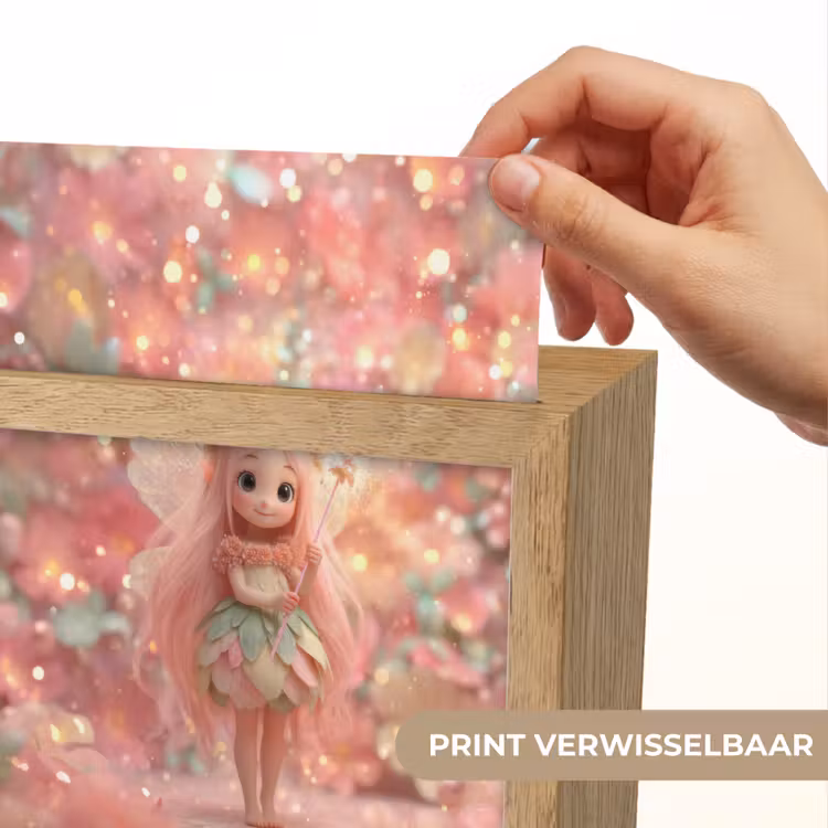 Fee - Bloemen - Roze Light Box met kabel (Kinderlampje) klein -USP_websiteprintNL