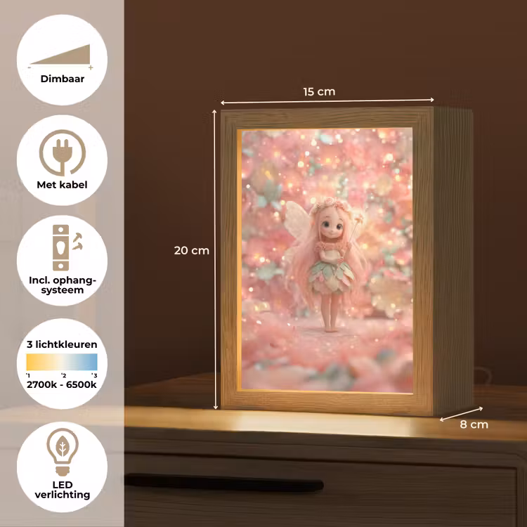 Fee - Bloemen - Roze Light Box met kabel klein -USP_NL
