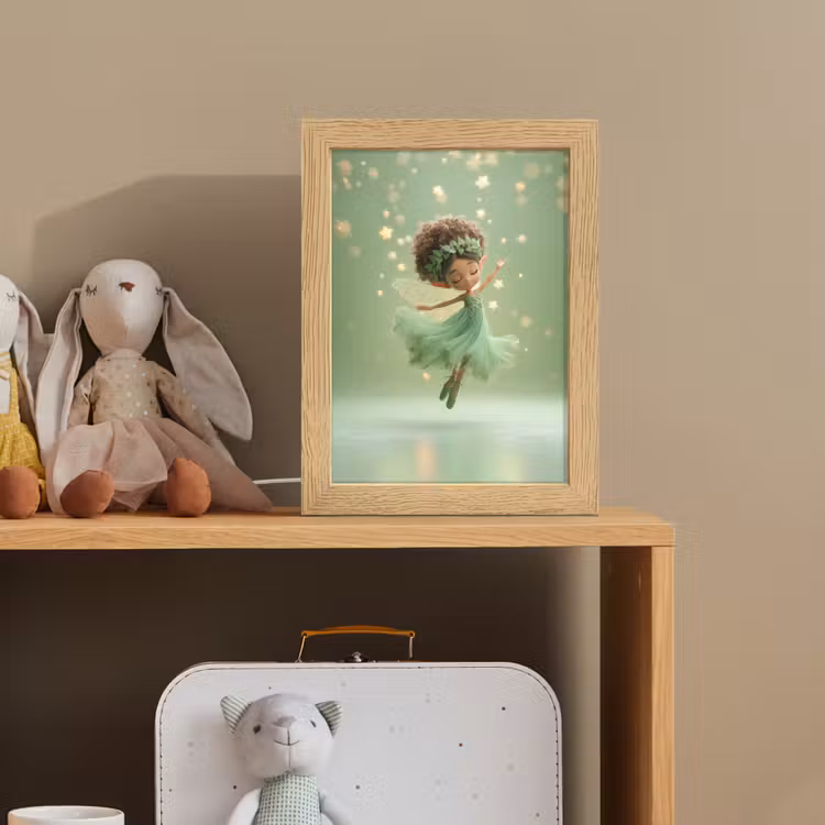 Fee - Groen - Sprookje - Sterren Light Box met kabel klein -sfeer2_kind