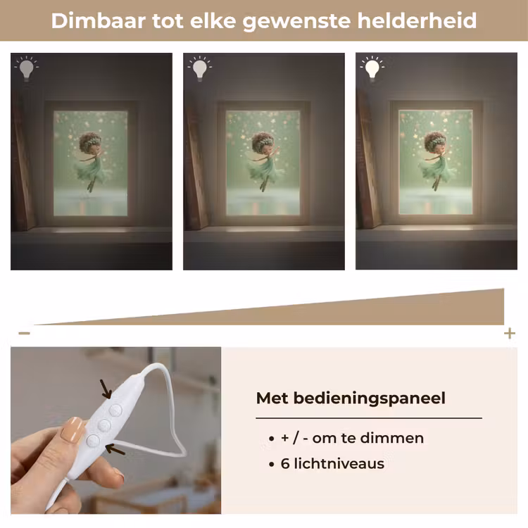 Fee - Groen - Sprookje - Sterren Light Box met kabel klein -USP_dimbaarNL