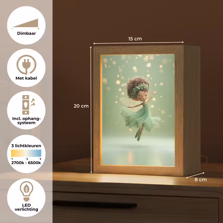 Fee - Groen - Sprookje - Sterren Light Box met kabel klein -USP_NL