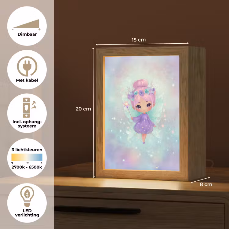 Fee - Paars - Glinsters Light Box met kabel klein -USP_NL