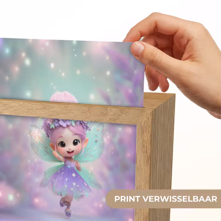 Fee - Paars - Sprookje Light Box met kabel (Kinderlampje) klein -USP_websiteprintNL
