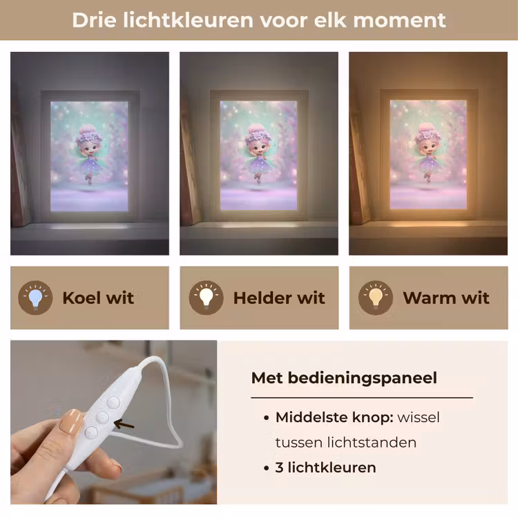 Fee - Paars - Sprookje Light Box met kabel klein -USP_lichtkleurNL