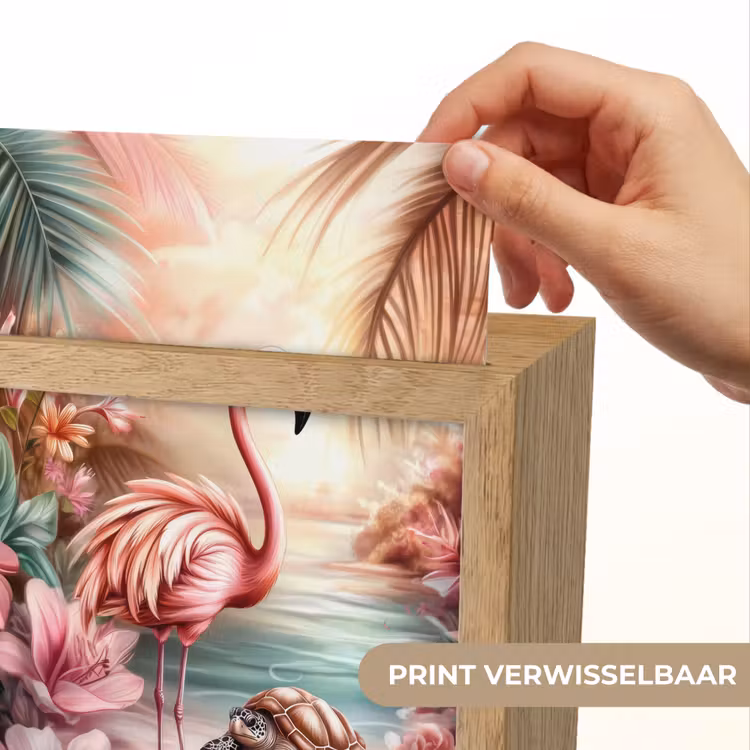 Flamingo - Schildpad - Roze Light Box met kabel (Kinderlampje) klein -USP_websiteprintNL
