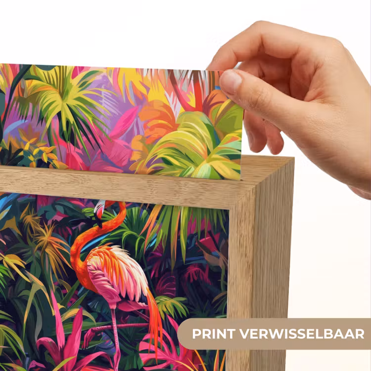 Flamingo - Tropisch - Dier - Bladeren Light Box met kabel (Kinderlampje) klein -USP_websiteprintNL