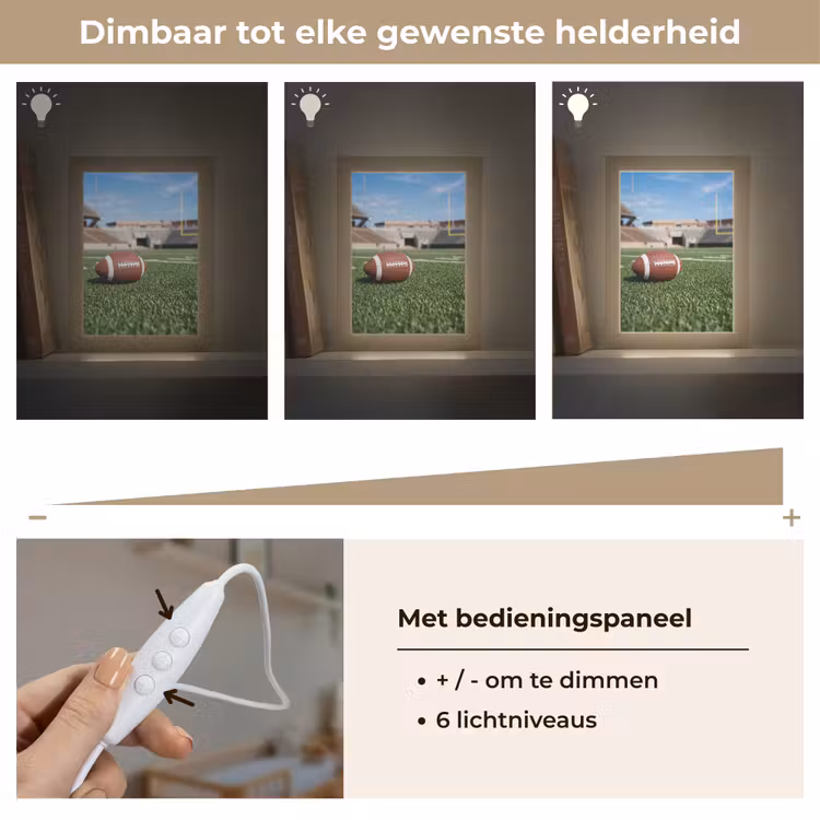 Football - Veld - Stadion - Sport Light Box met kabel (Kinderlampje) klein -USP_dimbaarNL