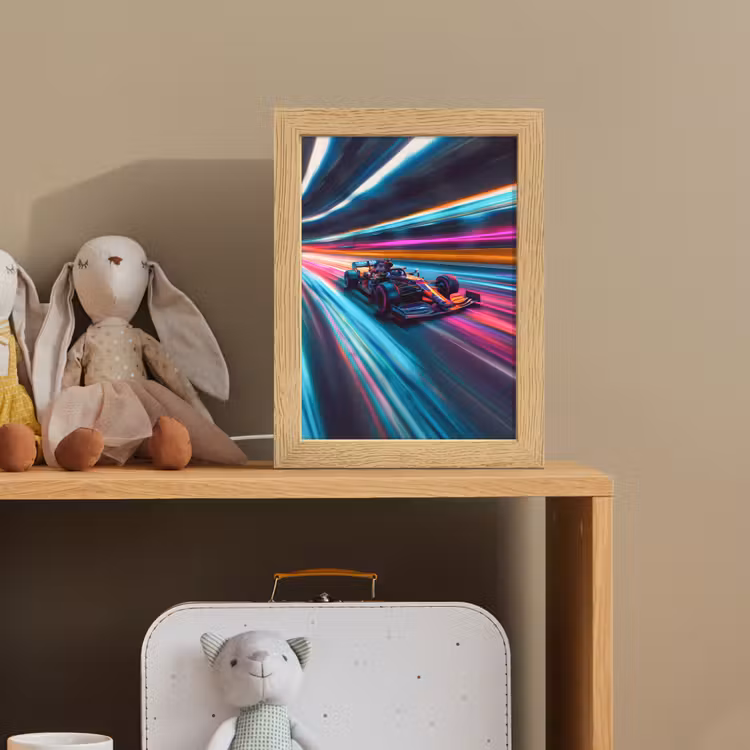 Formule 1 - Auto - Race - Jongens - Kleurrijk Light Box met kabel klein -sfeer2_kind