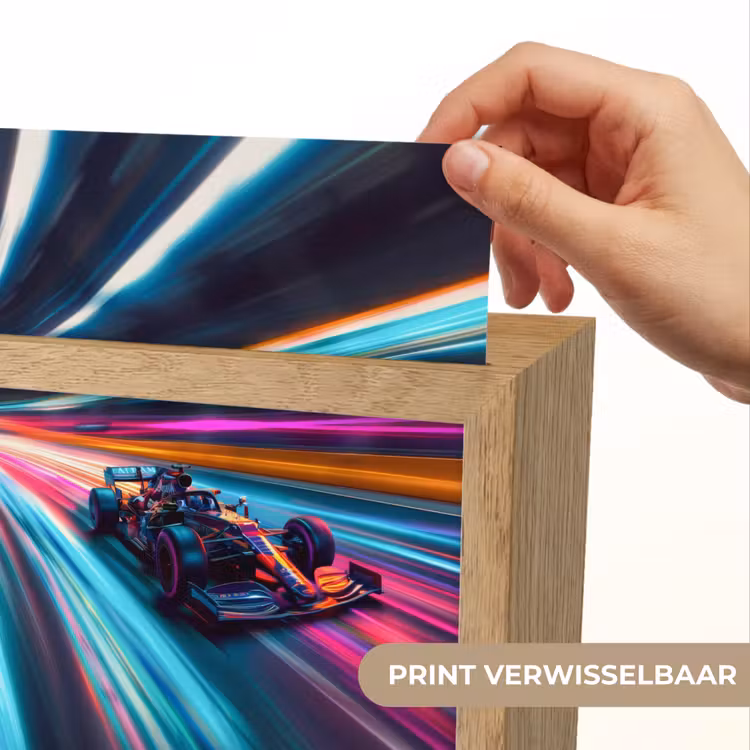 Formule 1 - Auto - Race - Jongens - Kleurrijk Light Box met kabel (Kinderlampje) klein -USP_websiteprintNL