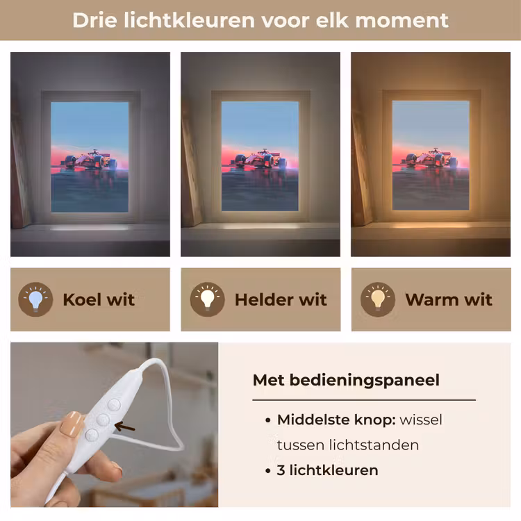 Formule 1 - Race - Auto - Jongens Light Box met kabel klein -USP_lichtkleurNL