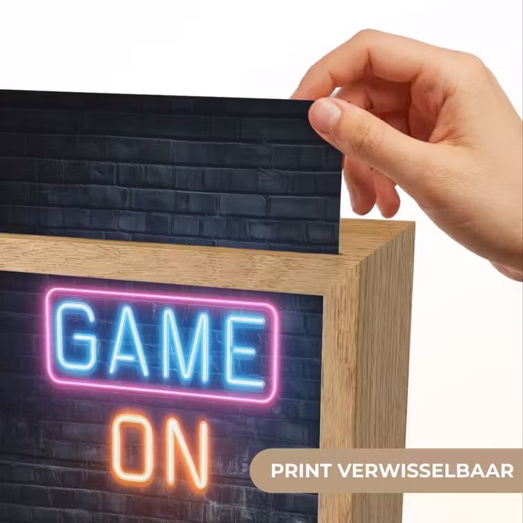 Game on - Neon - Muur Light Box met kabel (Kinderlampje) klein -USP_websiteprintNL