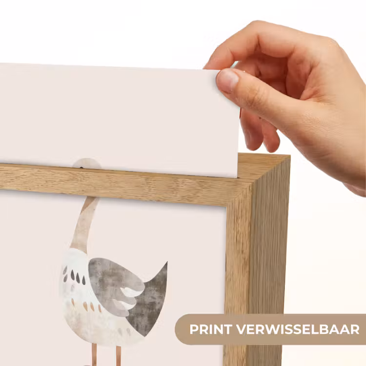 Gans - Dier - Pastel kleuren Light Box met kabel (Kinderlampje) klein -USP_websiteprintNL