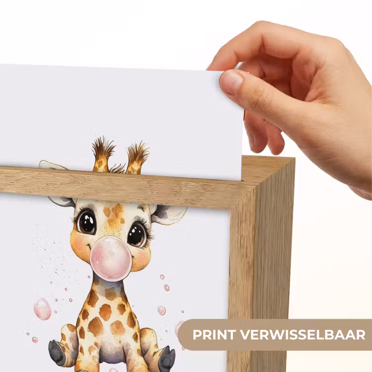 Giraffe - Roze - Kauwgom Light Box met kabel (Kinderlampje) klein -USP_websiteprintNL