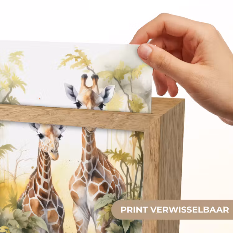 Giraffe - Wilde dieren - Natuur - Kinderen Light Box met kabel (Kinderlampje) klein -USP_websiteprintNL