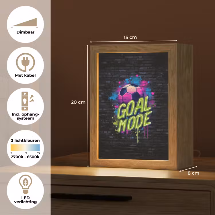 Goal - Mode - Neon - Voetbal Light Box met kabel klein -USP_NL