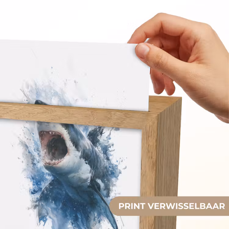 Haai - Blauw - Water Light Box met kabel (Kinderlampje) klein -USP_websiteprintNL