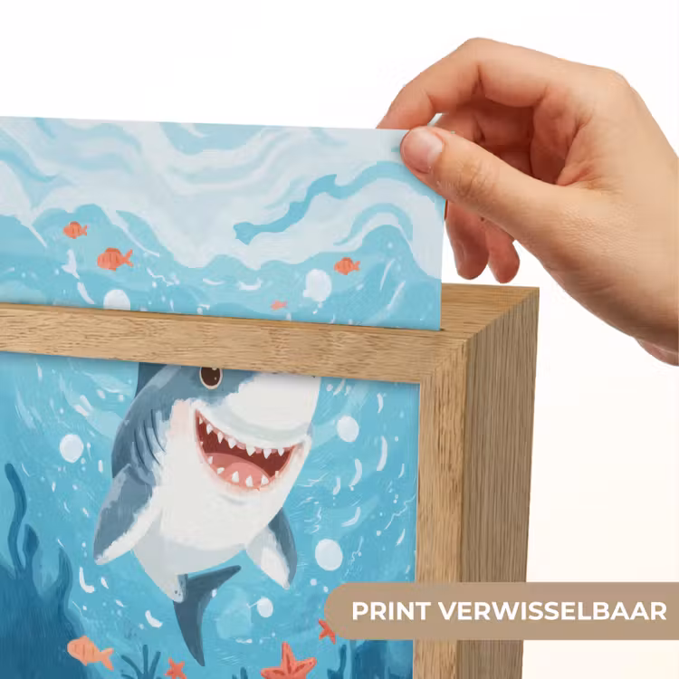 Haai - Vissen - Blauw - Onderwater Light Box met kabel (Kinderlampje) klein -USP_websiteprintNL