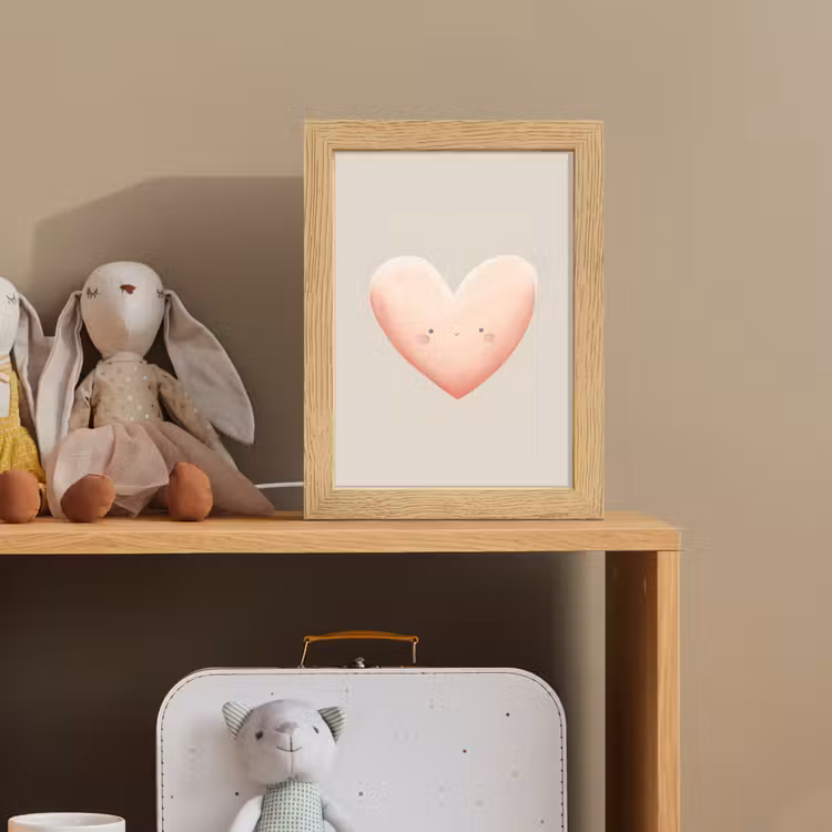 Hart - Gezicht - Roze Light Box met kabel klein -sfeer2_kind
