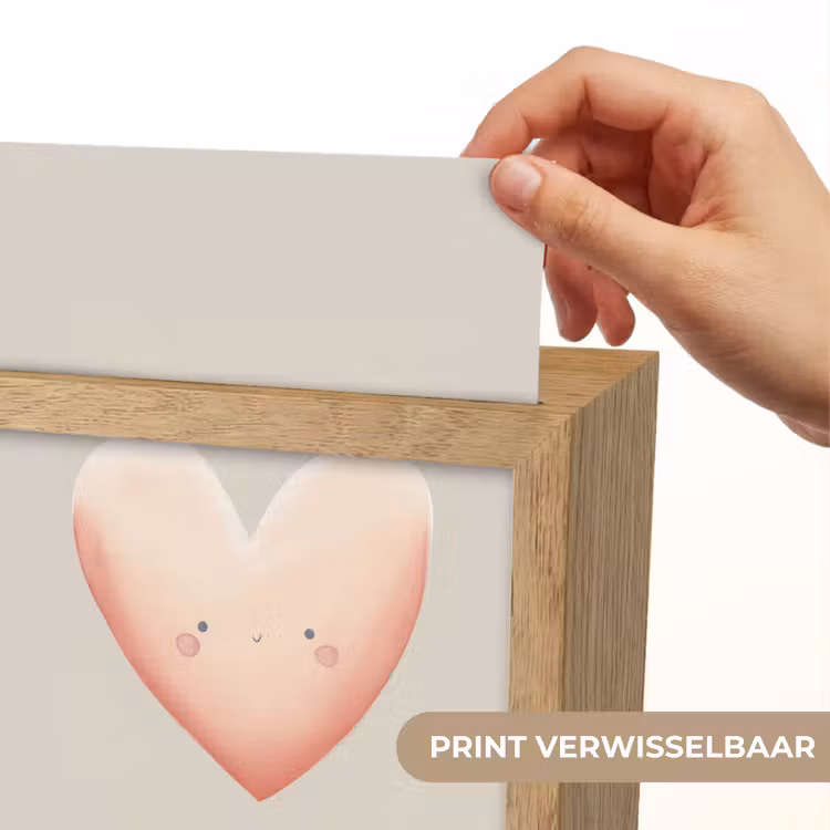 Hart - Gezicht - Roze Light Box met kabel (Kinderlampje) klein -USP_websiteprintNL