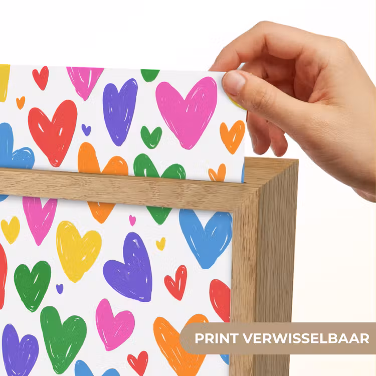Hartjes - Patroon - Kleurrijk Light Box met kabel (Kinderlampje) klein -USP_websiteprintNL