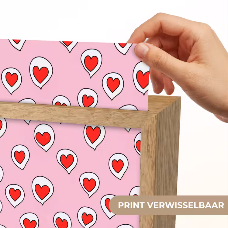 Hartjes - Patroon - Rood Light Box met kabel (Kinderlampje) klein 904 -USP_websiteprintNL
