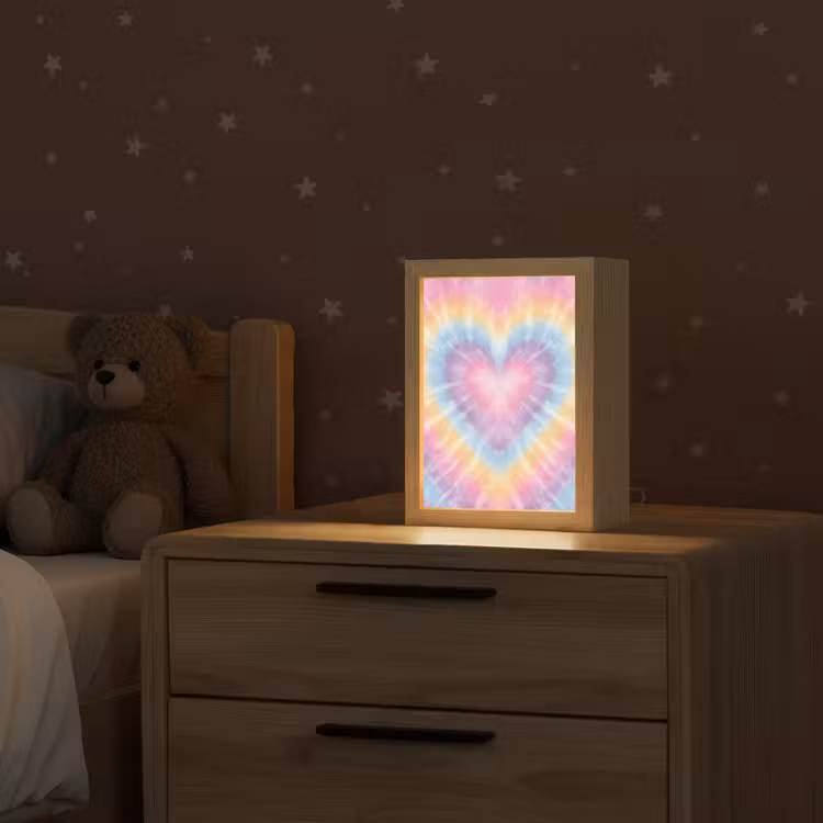 Hartvorm - Pastelkleuren - Tie Dye Light Box met kabel klein -sfeer1_kind