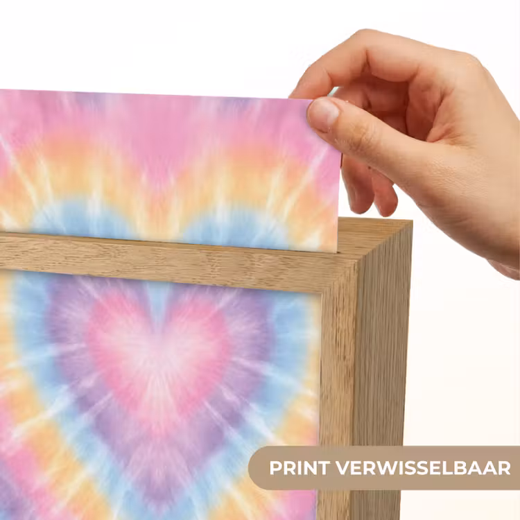 Hartvorm - Pastelkleuren - Tie Dye Light Box met kabel (Kinderlampje) klein -USP_websiteprintNL