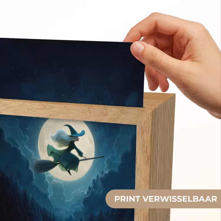 Heks - Maan - Bos - Magisch Light Box met kabel (Kinderlampje) klein -USP_websiteprintNL