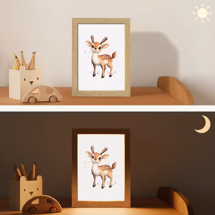 Hert - Dier - Bruin Light Box met kabel klein -sfeer3_kind