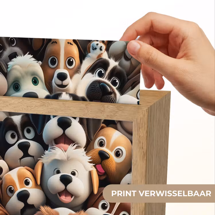 Hond - Dieren - Patronen - Bruin - Meisjes - Jongens Light Box met kabel (Kinderlampje) klein -USP_websiteprintNL