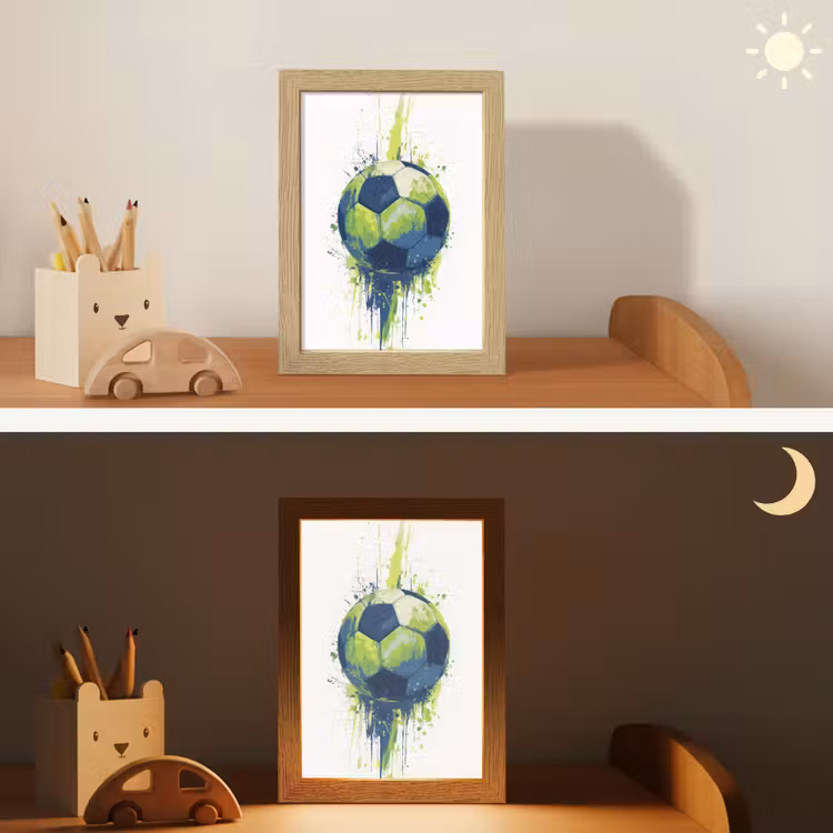 Illustratie - Abstract - Voetbal - Verfspatten Light Box met kabel klein -sfeer3_kind