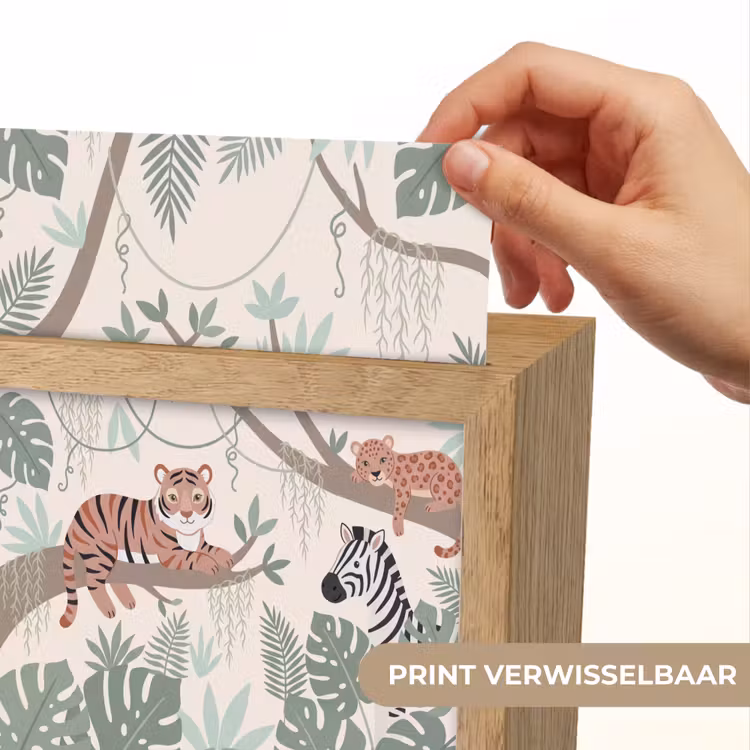 Jungle - Rustiek - Pastel Light Box met kabel (Kinderlampje) klein -USP_websiteprintNL