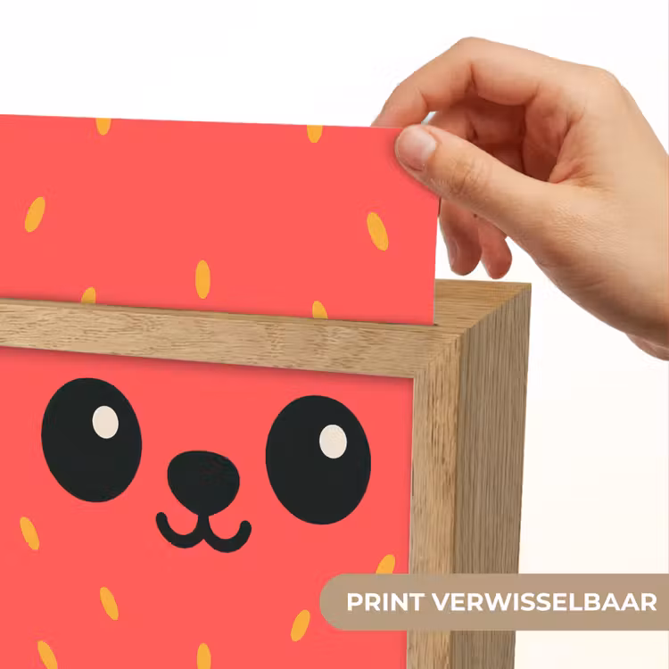 Kat - Aardbei - Cartoon Light Box met kabel (Kinderlampje) klein -USP_websiteprintNL