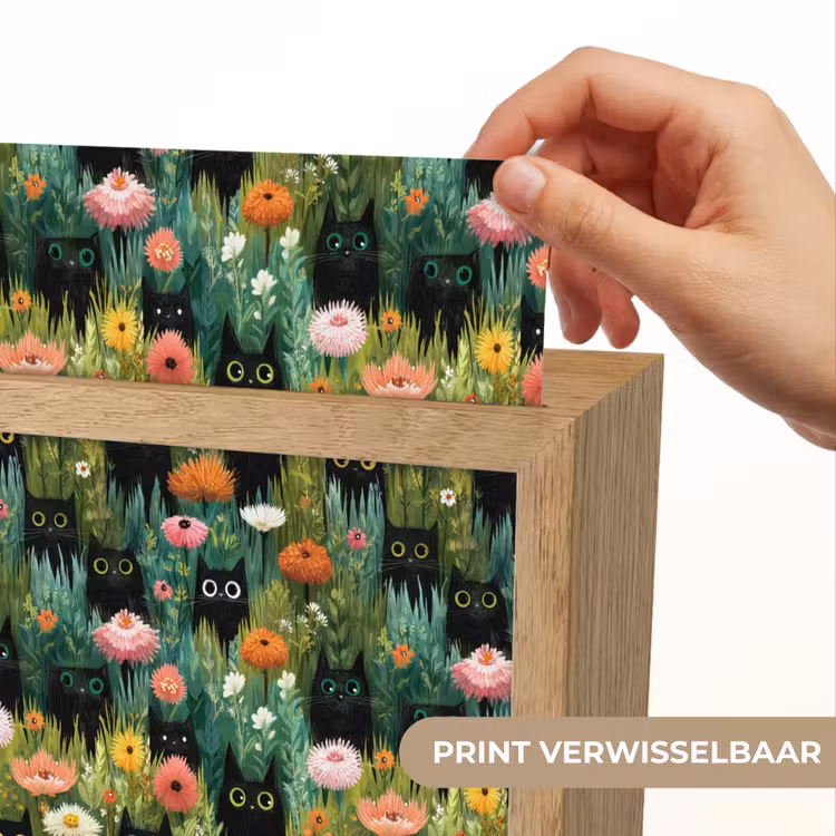 Katten - Bloemen - Kleurrijk Light Box met kabel (Kinderlampje) klein 904 -USP_websiteprintNL