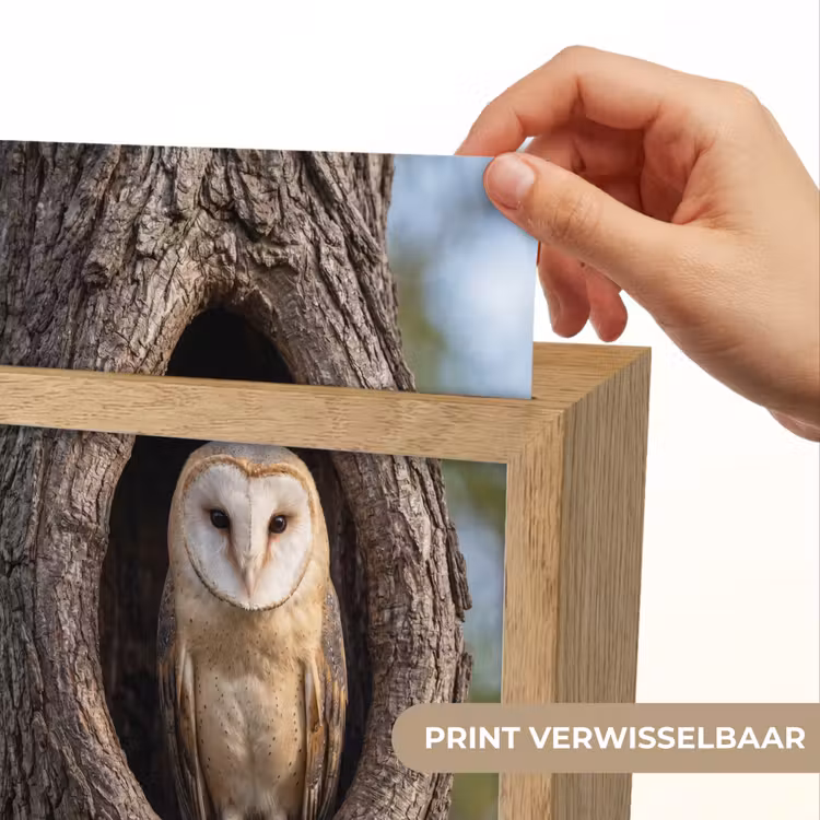 Kerkuil - Boom - Natuur - Bruin Light Box met kabel (Kinderlampje) klein -USP_websiteprintNL