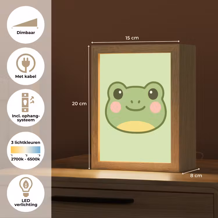 Kikker - Groen - Vriendelijkheid Light Box met kabel klein -USP_NL