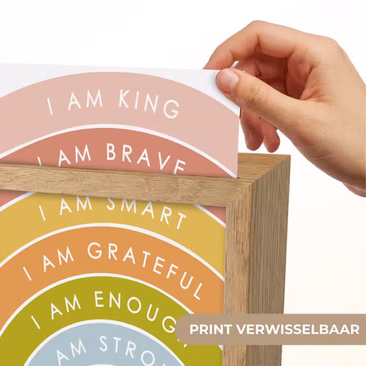 Kinderkamer - Quotes - Regenboog - Kleuriijk Light Box met kabel (Kinderlampje) klein -USP_websiteprintNL