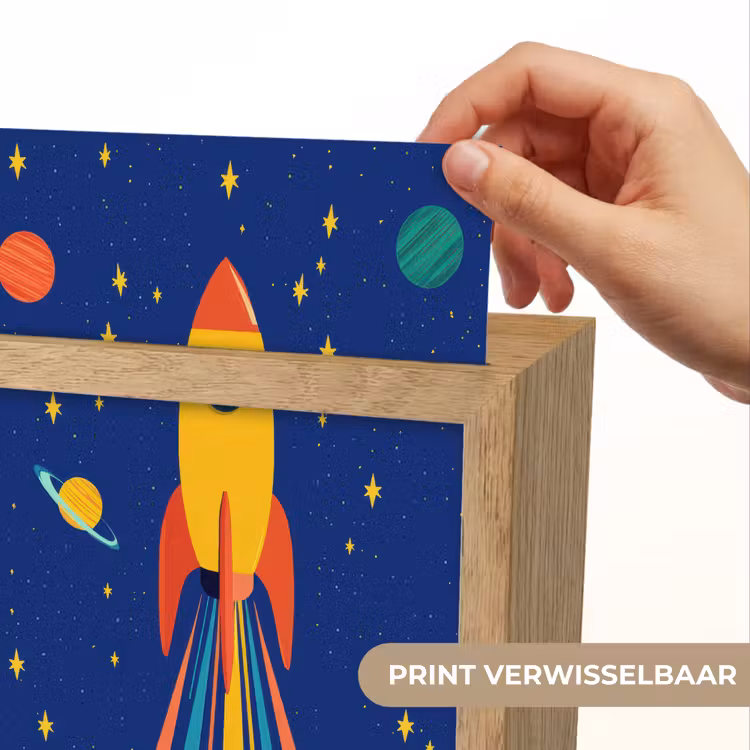 Kleurrijk - Raket - Ruimte Light Box met kabel (Kinderlampje) klein -USP_websiteprintNL