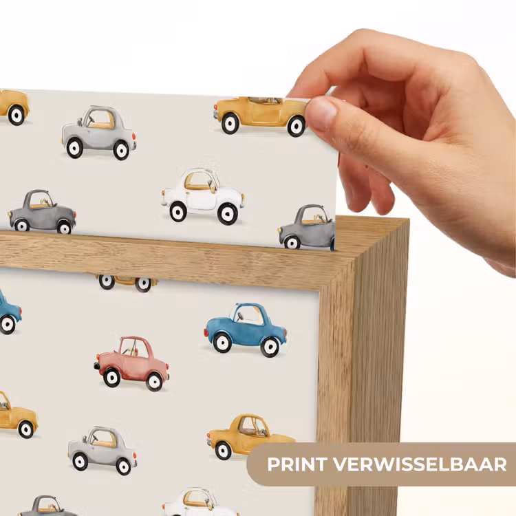 Kleurrijke - Retro - Autootjes Light Box met kabel (Kinderlampje) klein -USP_websiteprintNL