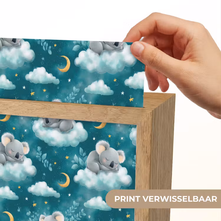 Koala's - Betoverend - Blauw Light Box met kabel (Kinderlampje) klein 904 -USP_websiteprintNL