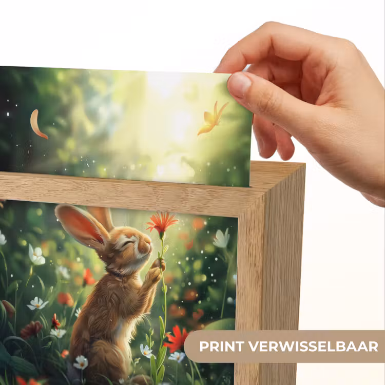 Konijn - Dieren - Bloemen - Natuur Light Box met kabel (Kinderlampje) klein -USP_websiteprintNL