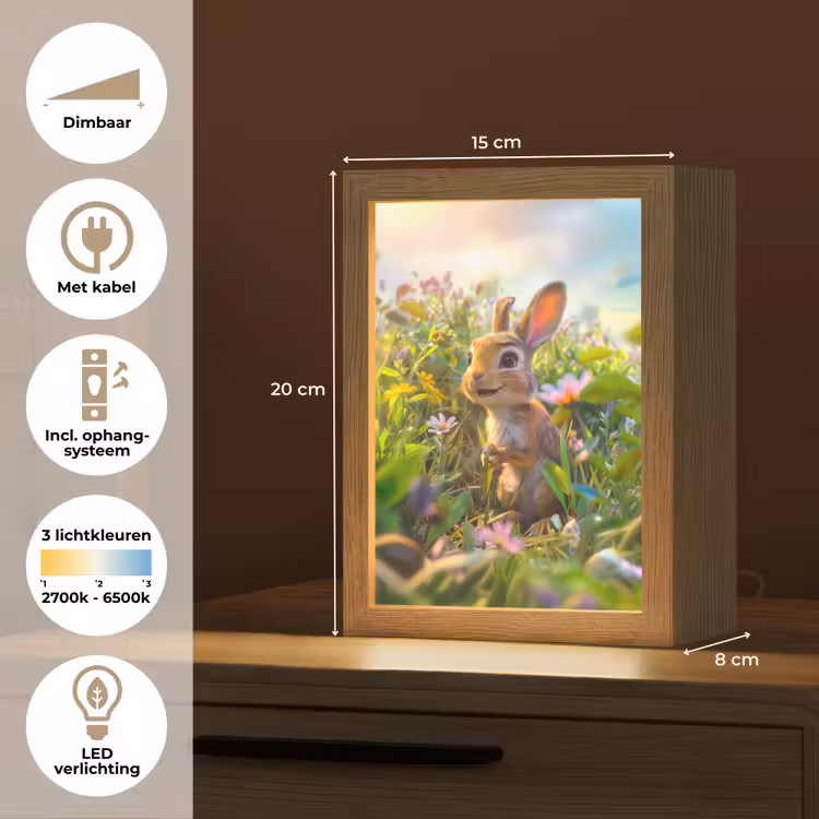 Konijn - Dieren - Natuur Light Box met kabel klein -USP_NL