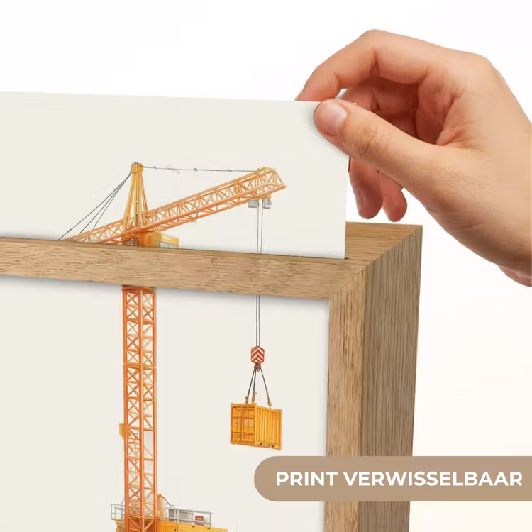 Kraan - Oranje - Scheepscontainer Light Box met kabel (Kinderlampje) klein -USP_websiteprintNL
