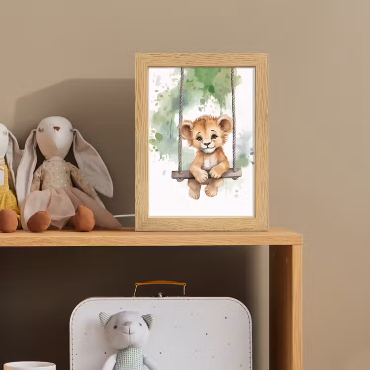 Leeuw - Dier - Kinderen - Jungle Light Box met kabel klein -sfeer2_kind