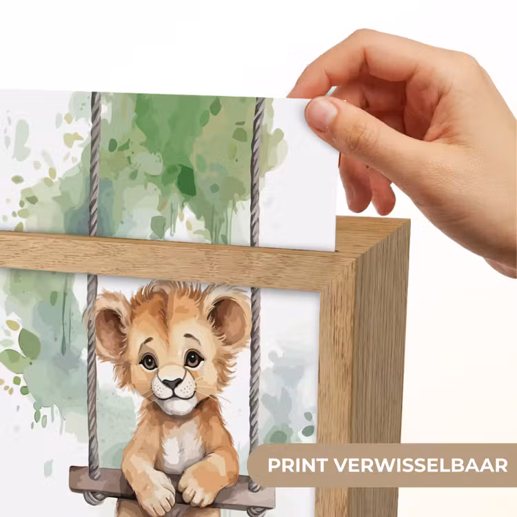 Leeuw - Dier - Kinderen - Jungle Light Box met kabel (Kinderlampje) klein -USP_websiteprintNL