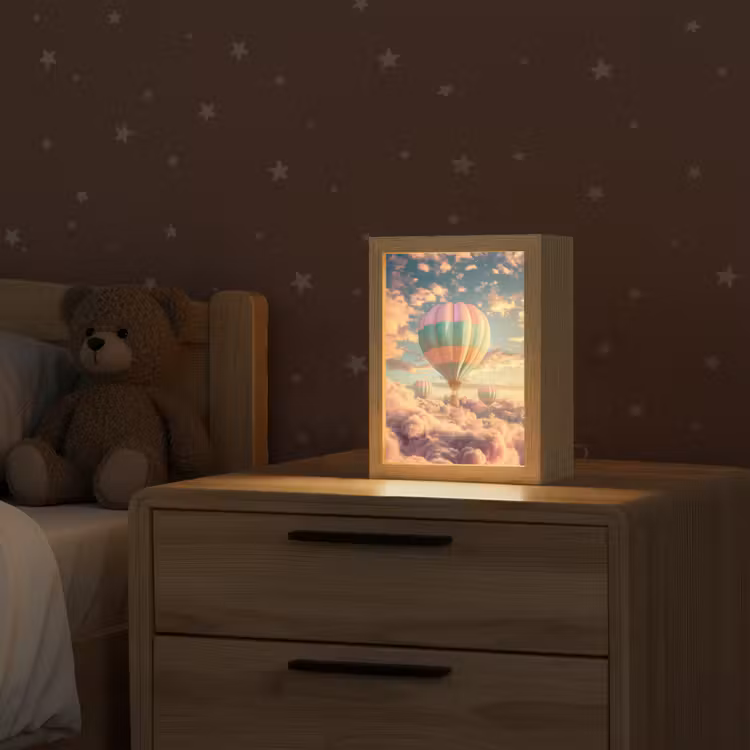 Luchtballon - Dromen - Wolken - Lucht Light Box met kabel klein -sfeer1_kind