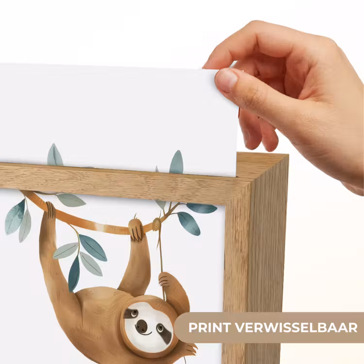 Luiaard - Dier - Jungle dieren Light Box met kabel (Kinderlampje) klein -USP_websiteprintNL