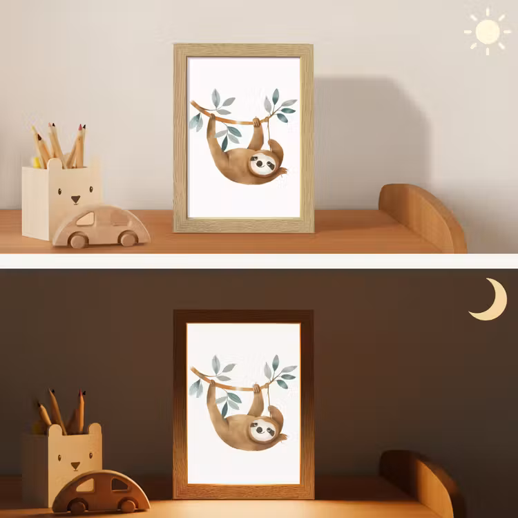 Luiaard - Dier - Jungle dieren Light Box met kabel klein -sfeer3_kind