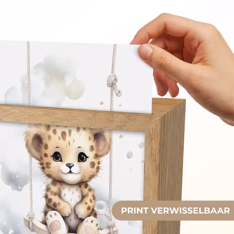Luipaard - Dier - Kinderen Light Box met kabel (Kinderlampje) klein -USP_websiteprintNL